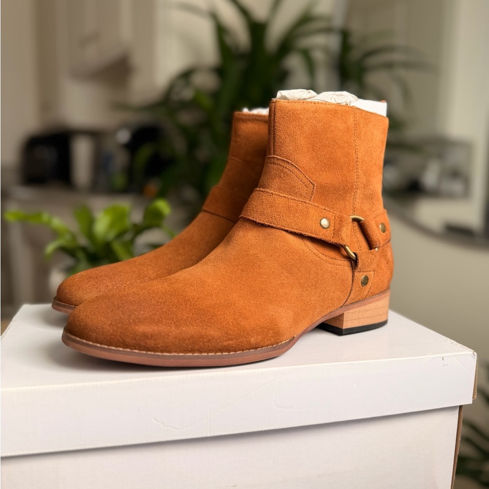 NEW! Men’s Steve Madden Tan Suede Palazo Boot